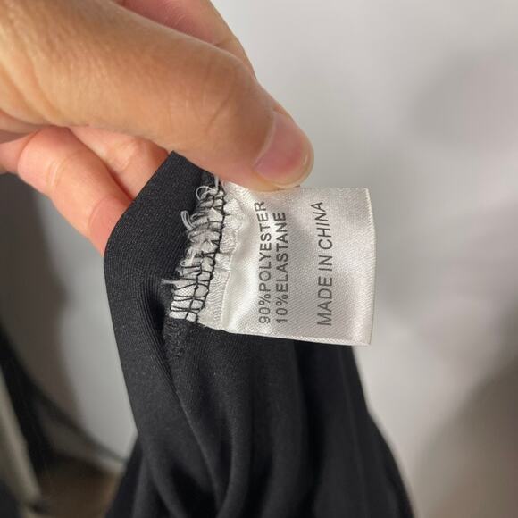 Princess Polly Size 2 Black Puff Sleeve Bodysuit Square Neckline Sheer Stretch - Picture 9 of 12